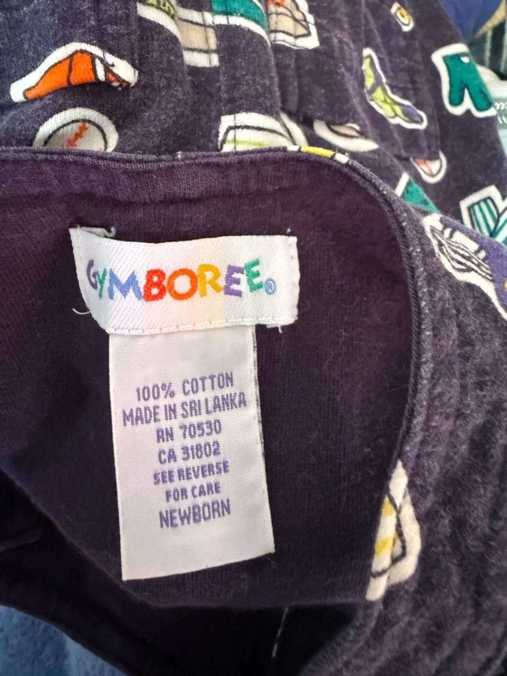 Vintage Gymboree Rainbow Tag Sports Romper